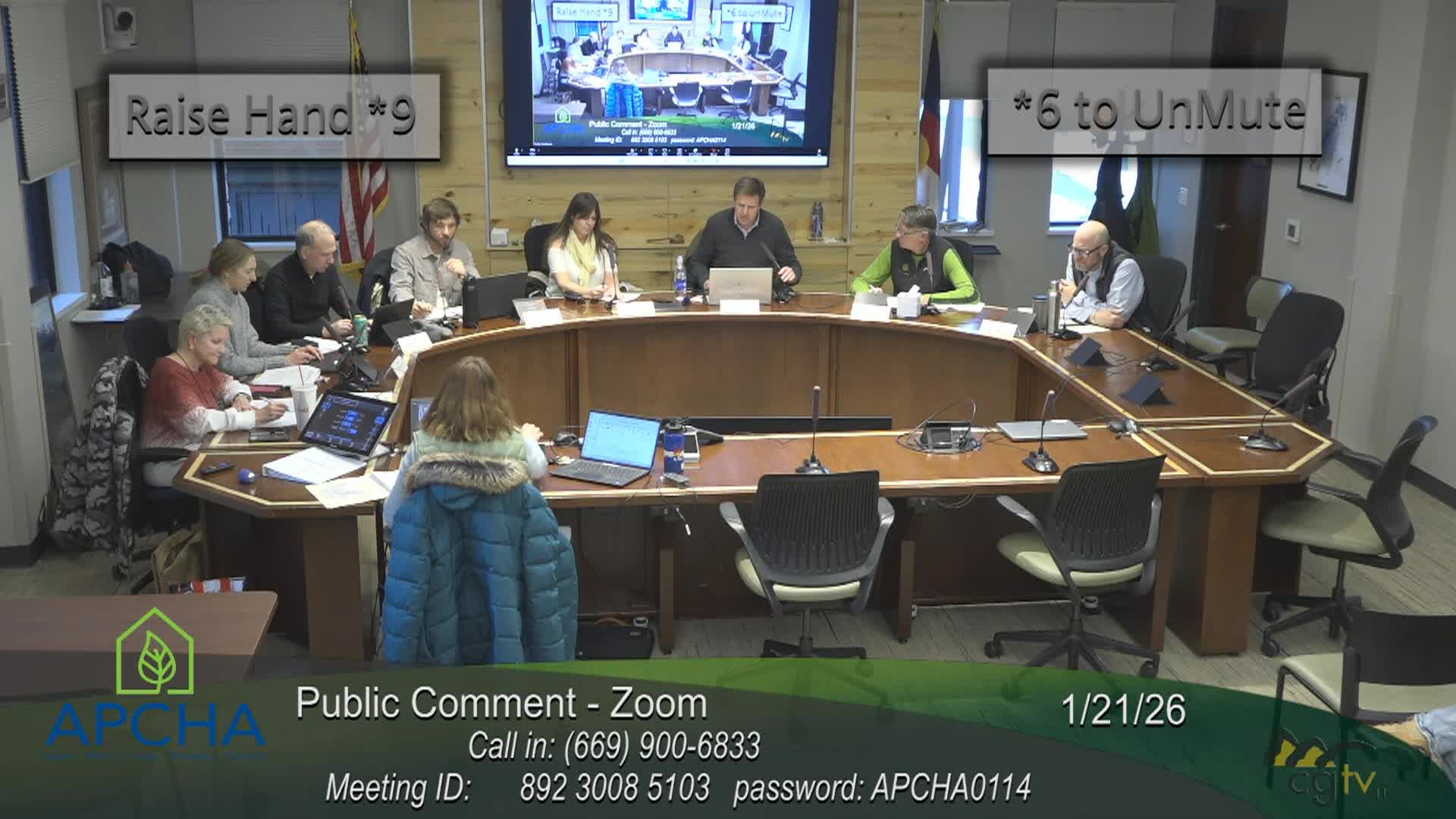 Aspen Pitkin County Housing Authority: A.P.C.H.A. Regular Meeting 1/21/26