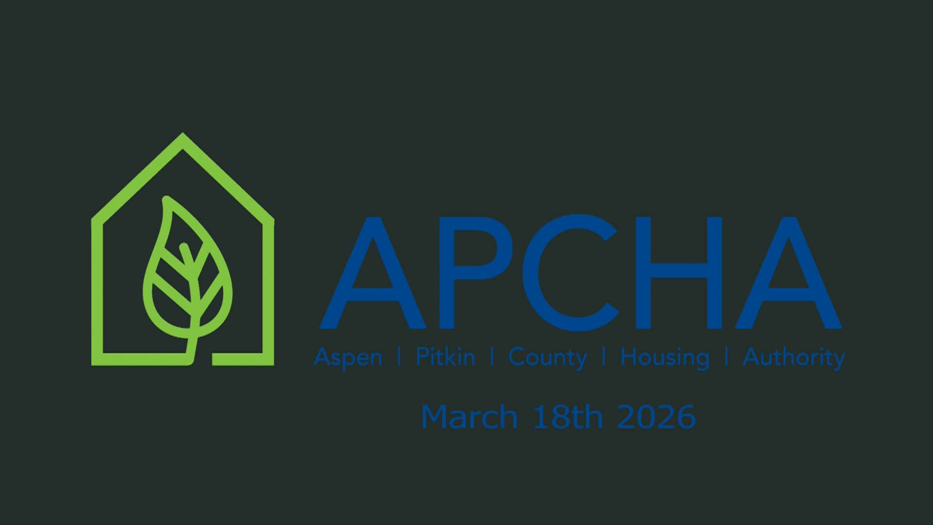 Thumbnail image for Aspen Pitkin County Housing Authority: A.P.C.H.A. Regular Meeting 3/18/26