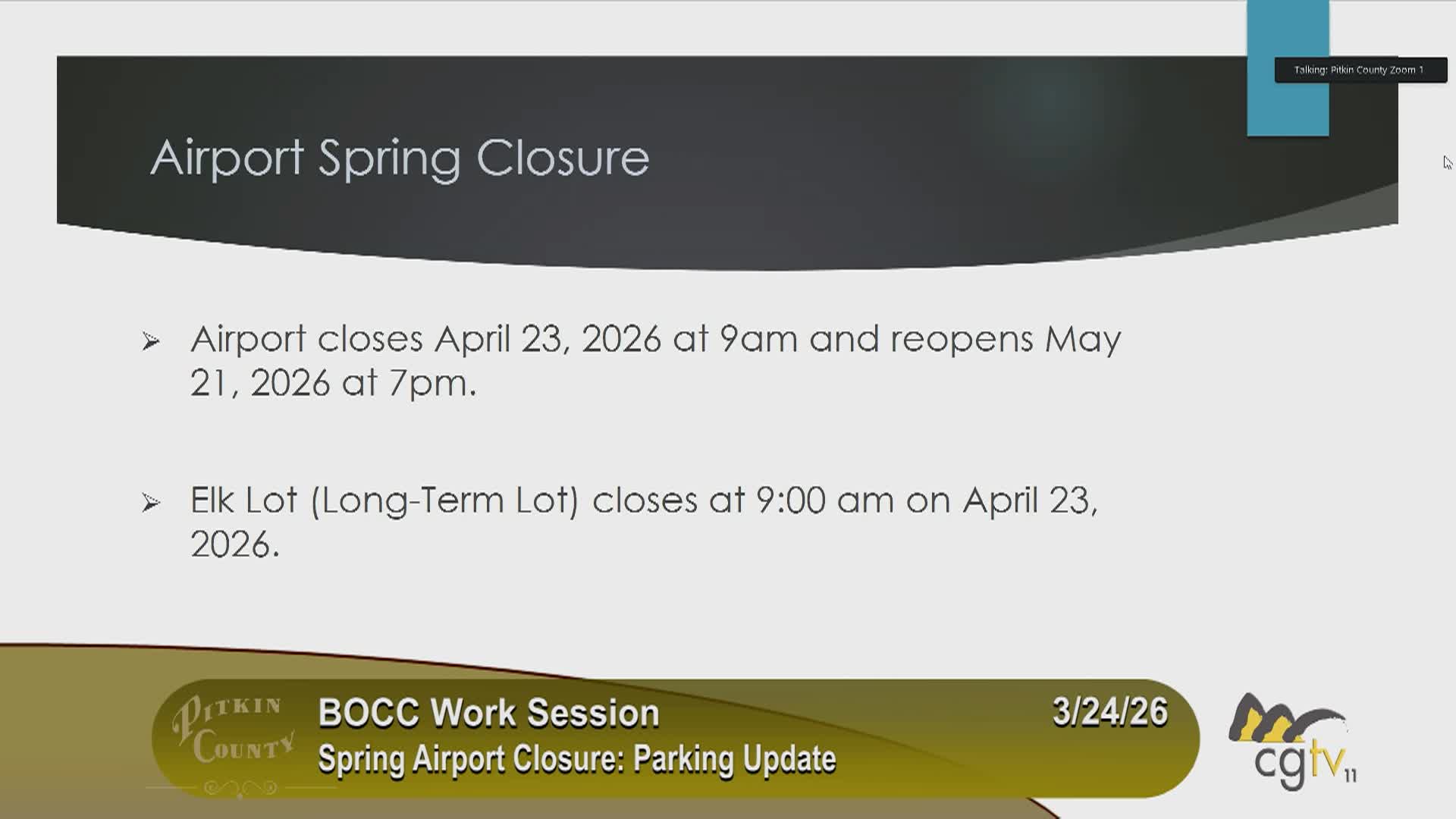 Thumbnail image for Pitkin County BoCC Work Session 3/24/26