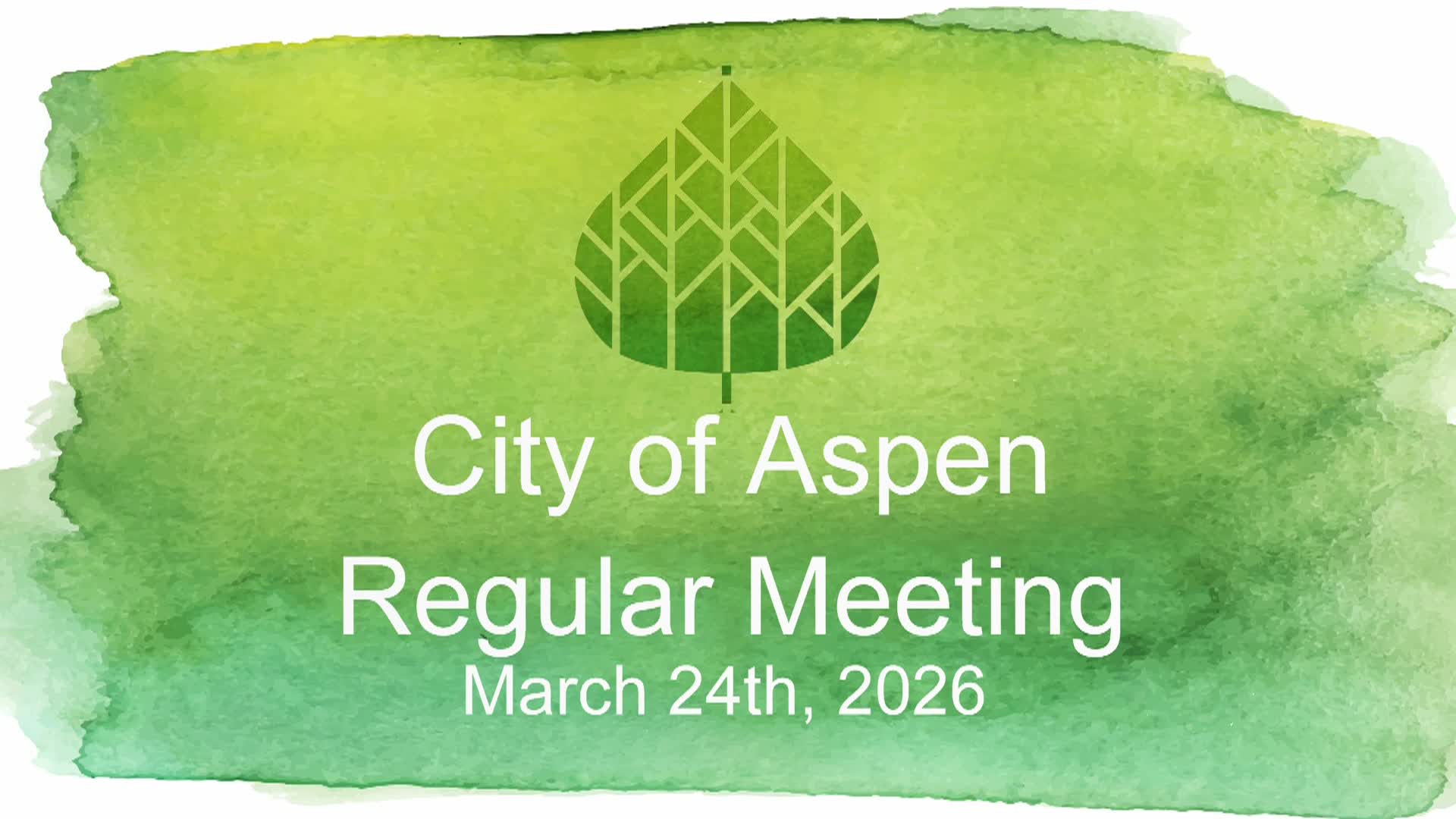 Thumbnail image for Aspen City Council Regular Meeting 3/24/26