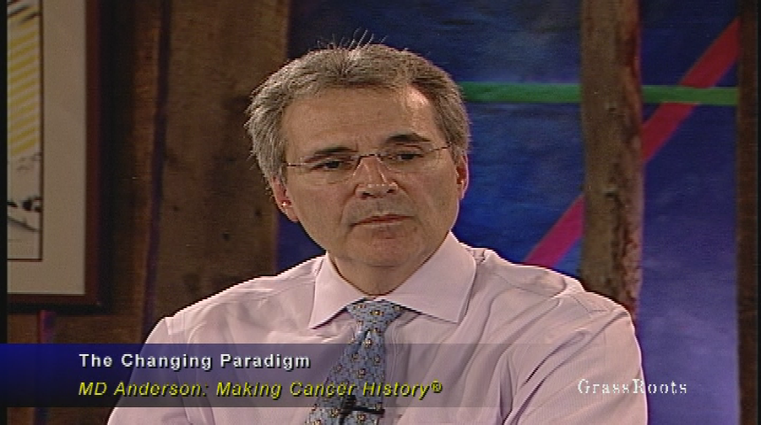 Thumbnail image for The Changing Paradigm - 'University of Texas MD Anderson Cancer Center: Making Cancer History®' Featuring Ron DePinho, M.D., Sam Hanash, M.D., Ph.D., Tim Thompson, PhD , and Dr. Patricia Hill