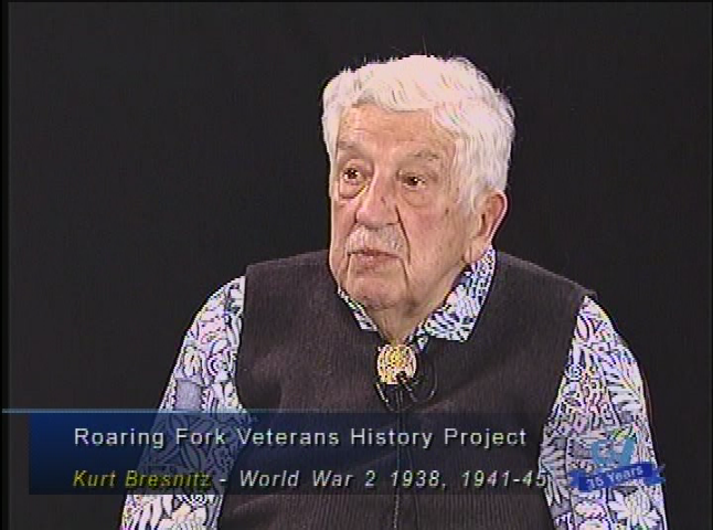 Thumbnail image for Roaring Fork Veterans History Project: Kurt Bresnitz - US Army, Holocaust Survivor - WWII  (1938, 1941-1945) w/ LutCol. Merritt