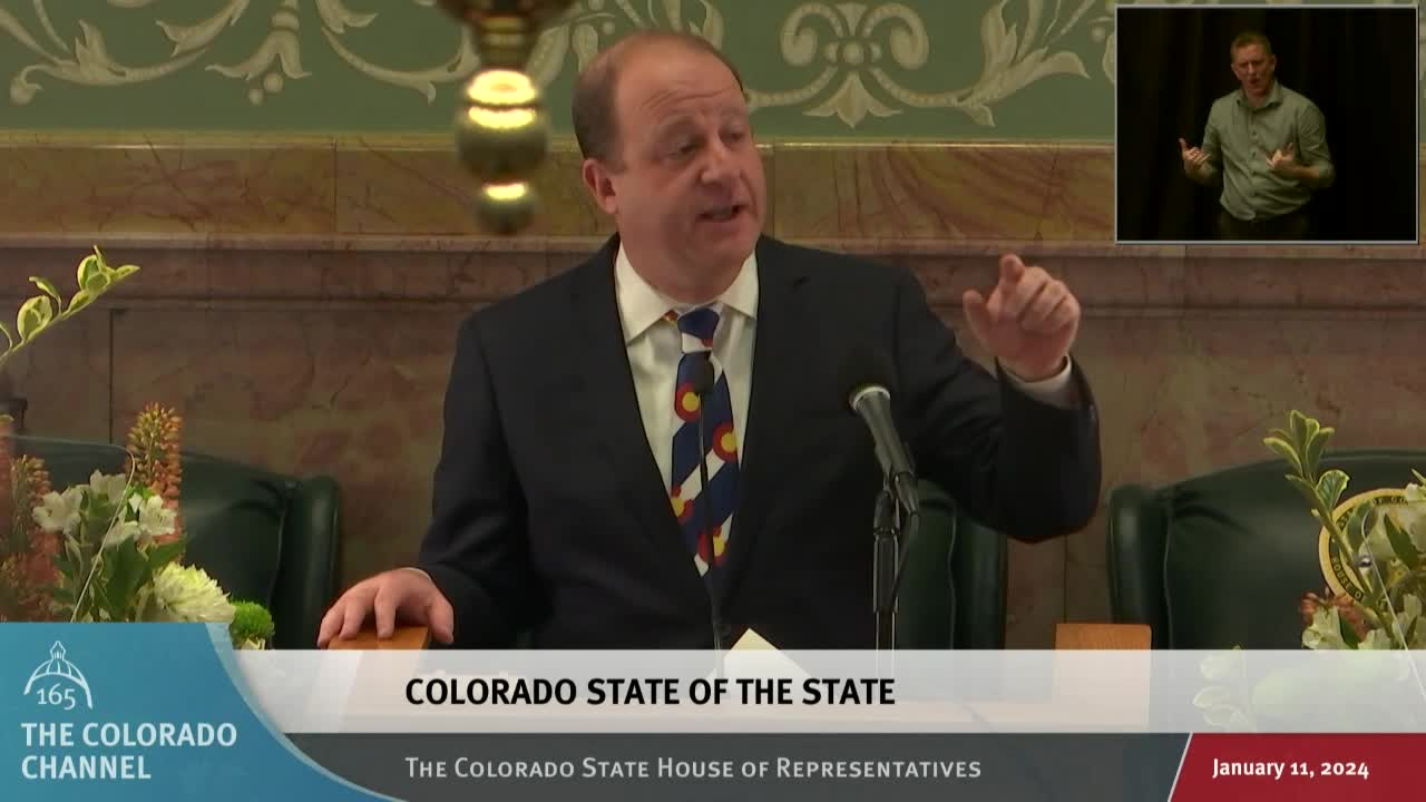 Thumbnail image for "State of the State - House of Representatives 2024 Mayor Polis"