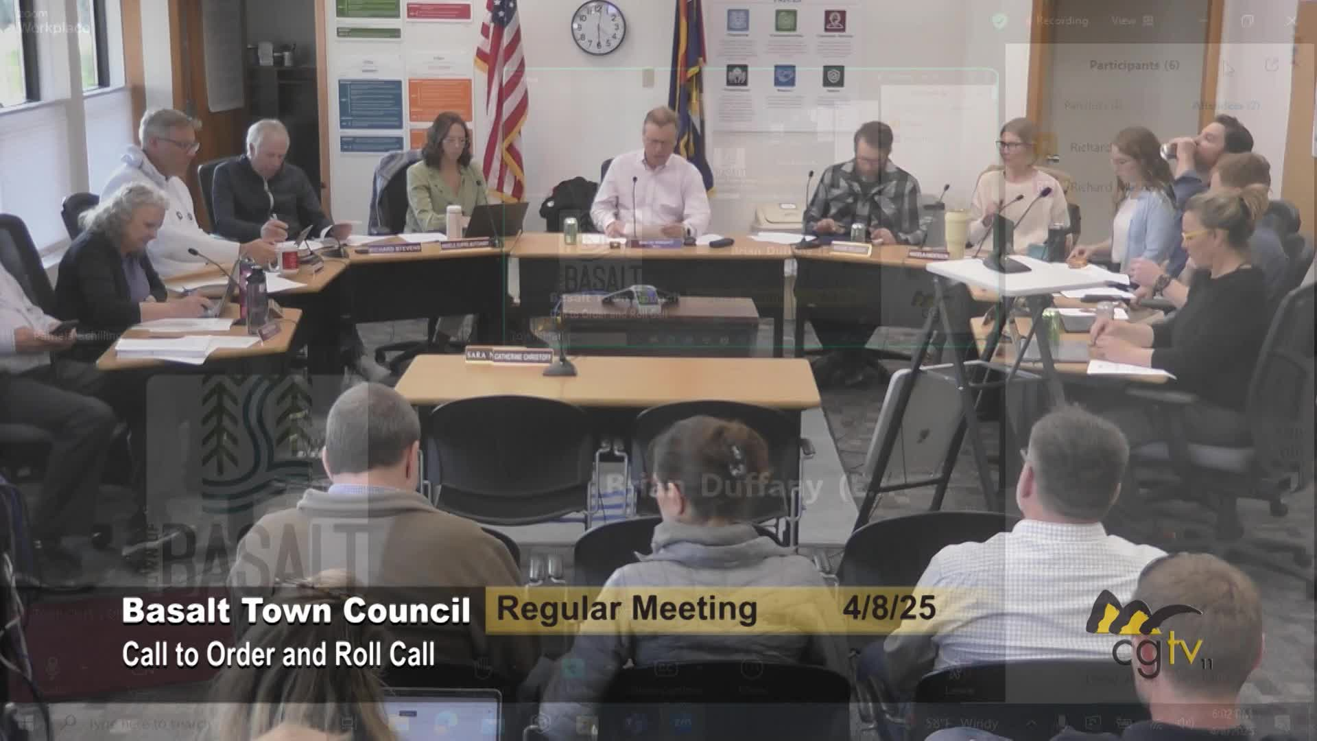 Thumbnail image for Basalt Town Council Regular Meeting 4/8/25